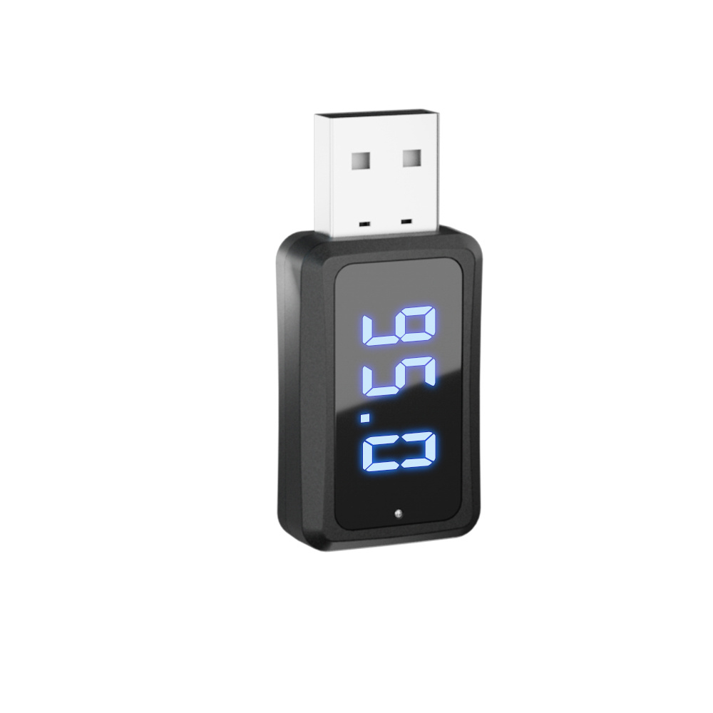 Bluetooth 5.3 Transmitter Receiver 87.5-108MHZ FM Adapter Handsfree Call Mini USB Power Car Kit Auto Wireless Audio FM Radio: black