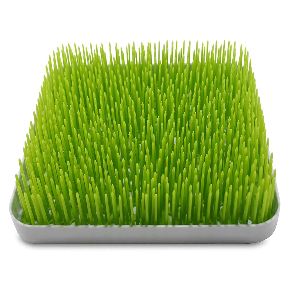Estante de secado para encimera de biberones, escurridor para botellas infantiles, platos, contenedor de césped de imitación: Default Title