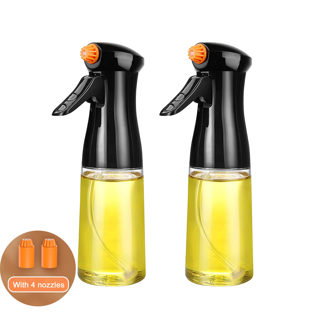 2 stuks oliespuit voor koken, verbeterde olijfolie spuitfles spuitdispenser voor luchtfriteuse, salade, bakken, frituren, barbecuegereedschap: Licht Geel