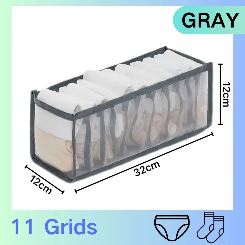 Foldable Wardrobe Organizers Underwear Organizer Box Bra Underwear Sock Organizer Box for Underwear Socks Pants in the Cabinet: DEEP BLUE