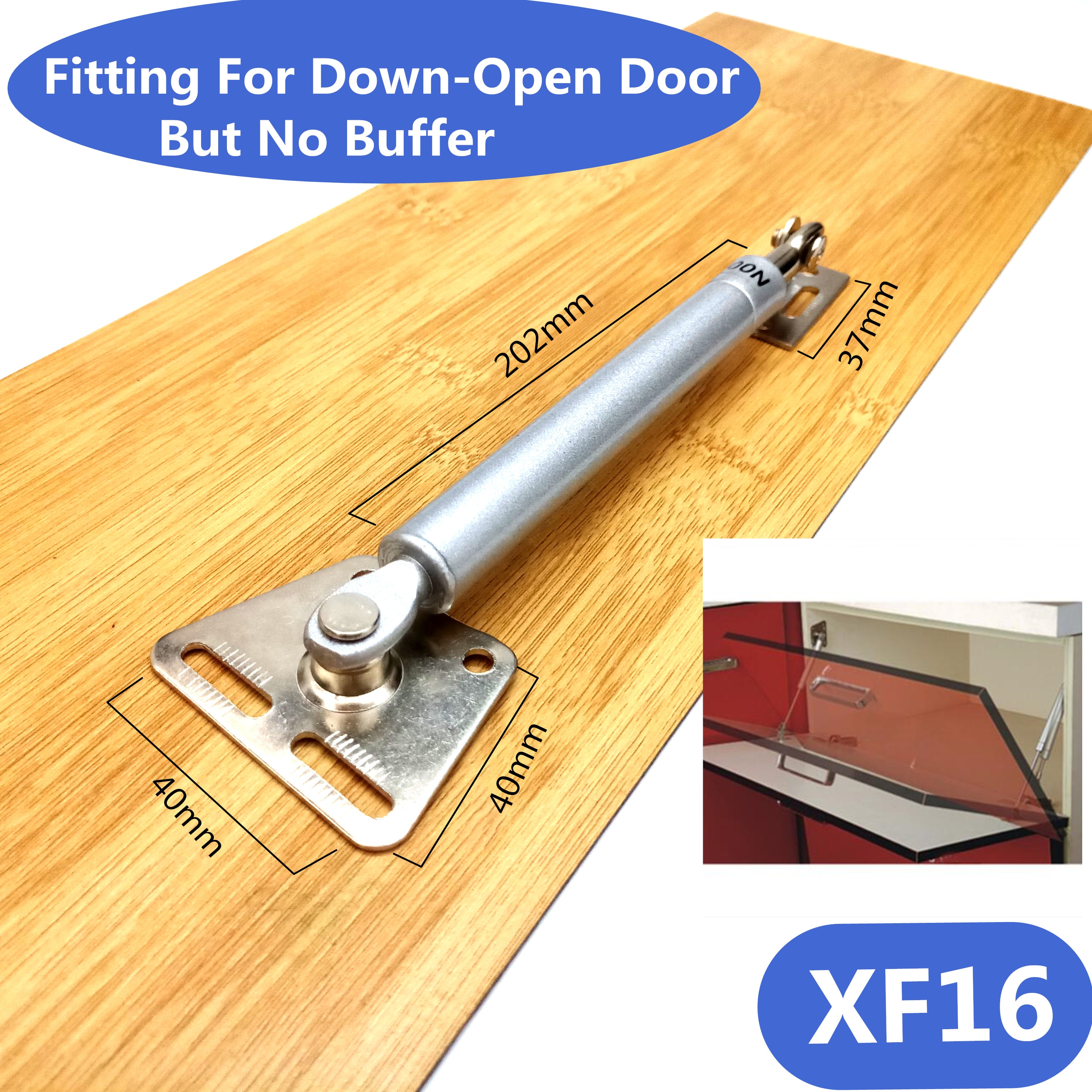 Hydraulic Gas Spring Fitting For Down-Open Cabinet Door But No Buffer Pneumatic Parts For Furniture