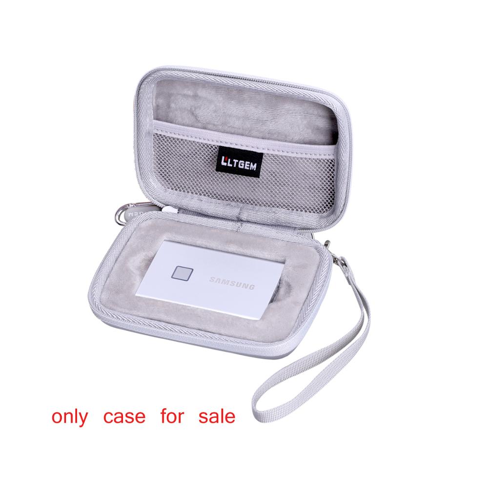 LTGEM EVA Silver Hard Case for Samsung T7 Touch Portable SSD-500GB-USB 3.2（MU-PC500S/WW),Silver）: Default Title