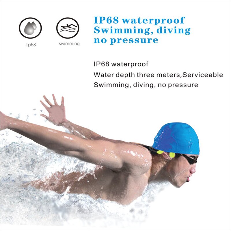 Y8 Draadloze Bluetooth Beengeleiding Oortelefoon Stereo Oordopjes 32Gb IPX8 Waterdichte Sport Swimm Hoofdtelefoon Duiken Headset Met Microfoon