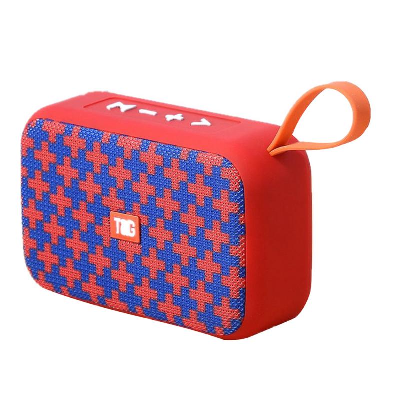 Portable Speaker Wireless Bluetooth Speakers Durable Outdoor Sports Subwoofer Music Player Support TF Card FM Radio Aux Input: Flower red