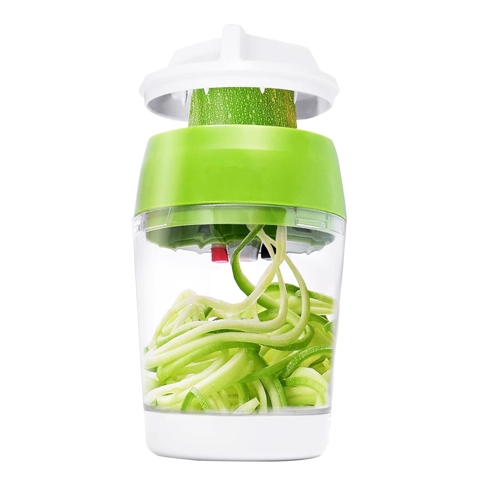 4 in 1 Vegetable Slicer Kitchen Mandolin Container Adjustable Handheld Vegetable Spiralizer Spiral Cutter Spaghetti Maker: Default Title