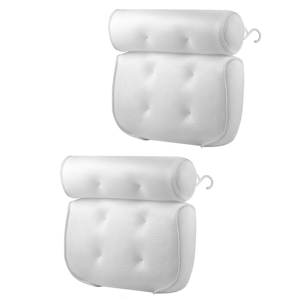 Spa Bad Kussen Thuis Bad Kussen Nek Bad Kussen Zachte Hoofdsteun Zuignap Kussen Badkamer Accessoires Ademend Mesh