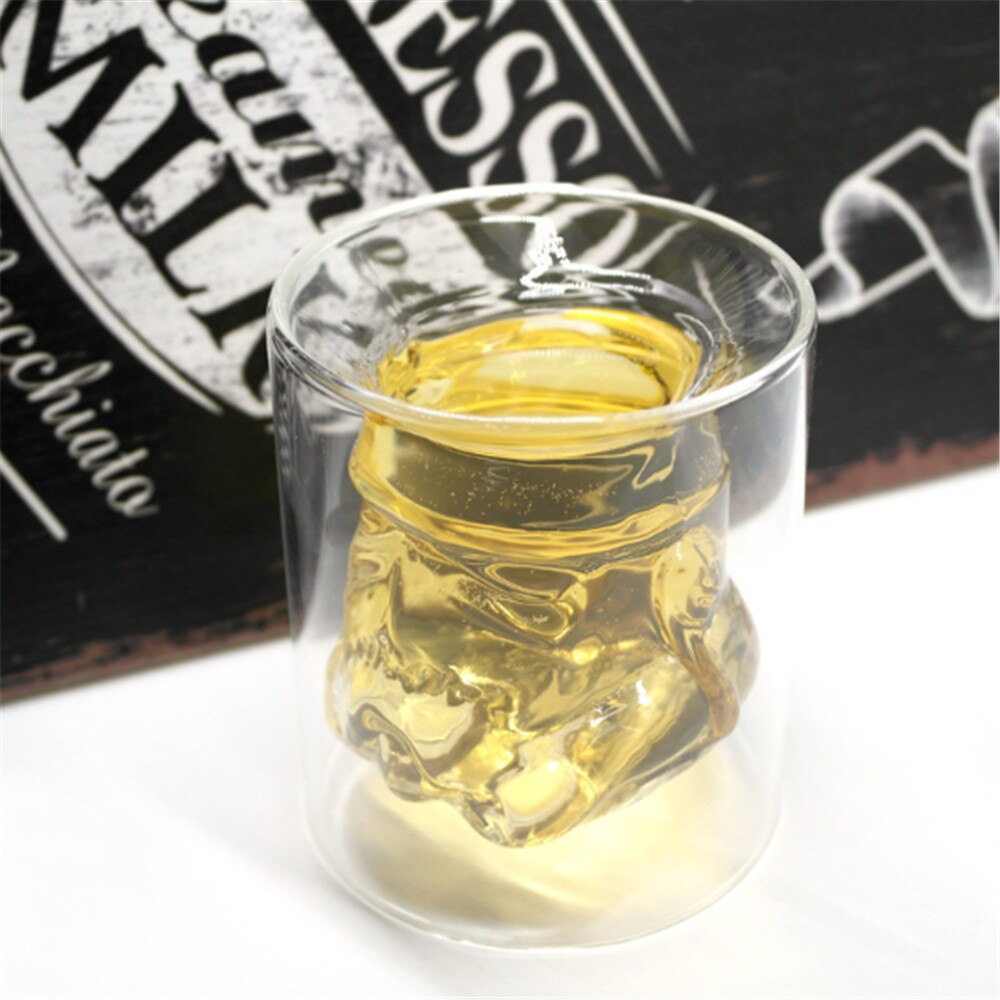 Wine Glasses 600ml Wineglass Cocktail Glass Set Cool Mug Double Bottom Glasses for Vodka Skull Wine Glass Champagne Cocktail Set