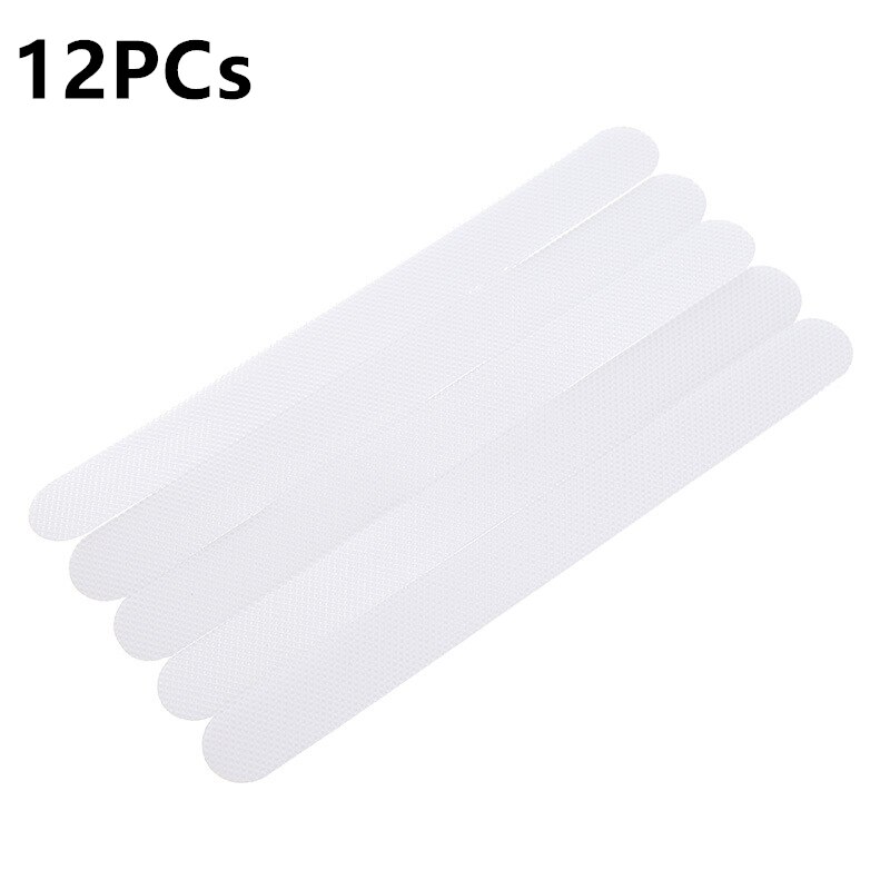 3/6/12PCs Anti-Slip Strips Shower Stickers Bath Safety Strips Bathtubs Showers Stairs Floors Transparent Non Slip Strip Stickers: 12PCs