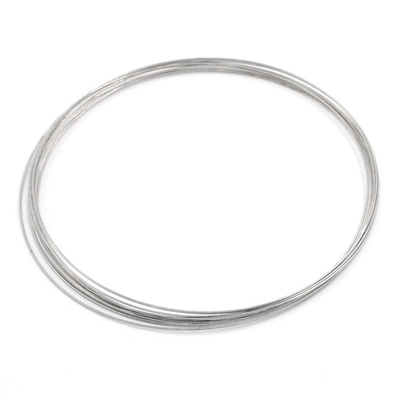 100Loops Memory Wire Necklace Craft Findings 115mm Dia. Fine DIY Jewelry Findings Making For Women Men