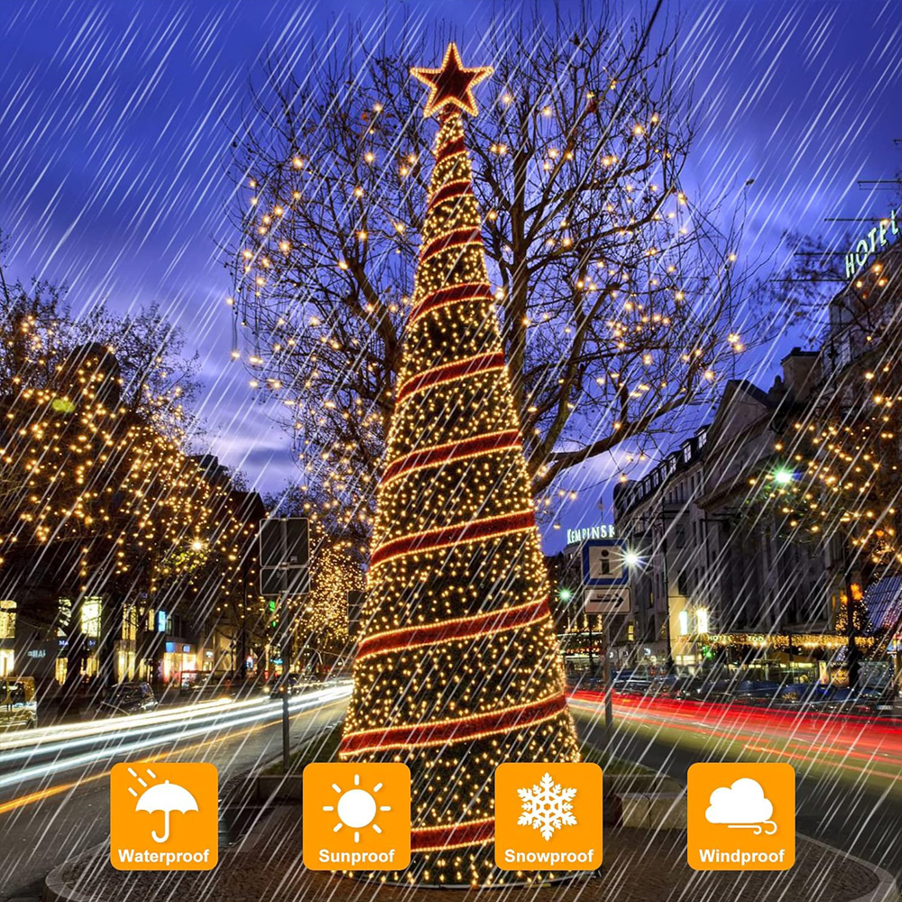 7M/12M/22M/32M lumière solaire extérieure jardin fée chaîne lumière Led scintillant lampe étanche pour noël Patio arbre fête