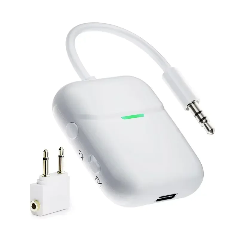 Receptor y transmisor Bluetooth 5,3, adaptador de Audio inalámbrico aptx HD LL AAC SBC, baja latencia, conector AUX RCA de 3,5mm para PC, TV y auriculares: Marrón