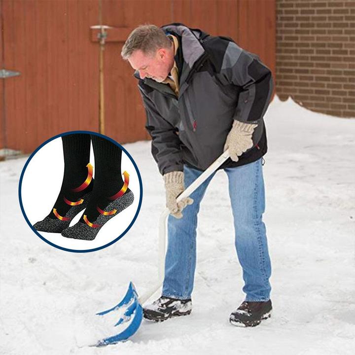 1 par varme termiske sokker vinter 35 ° aluminiserede fibre fødder varme og tør varmeisolering sort unisex sømløs fløjl sovende