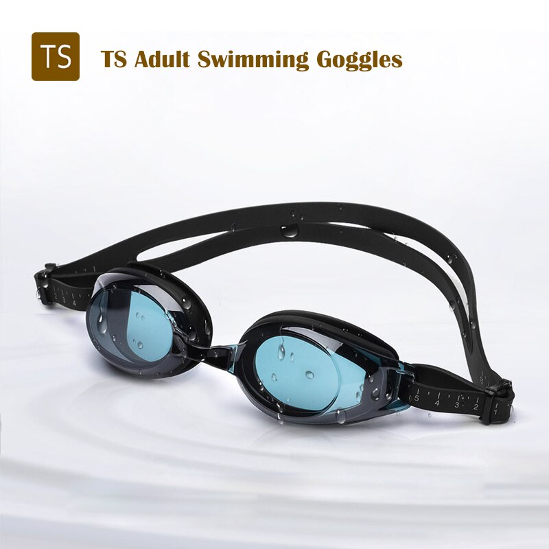 Originele Ts Volwassen Zwembril Zwemmen Glazen Hd Anti-Fog 3 Vervangbare Neus Stomp Met Siliconen Pakking Widder Hoek bril