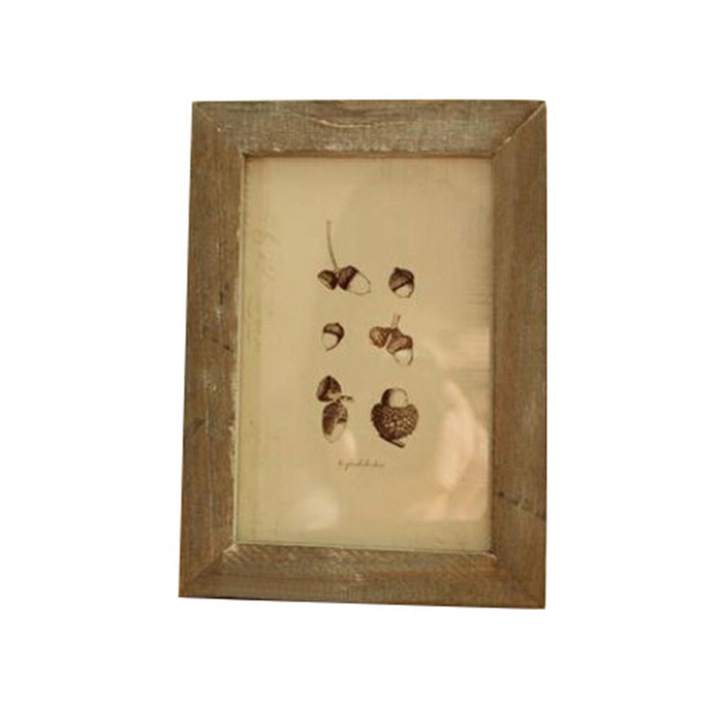 Træ vintage fotoramme 5 tommer træ billedholder stativ hjem soveværelse skrivebordsindretning: Rød