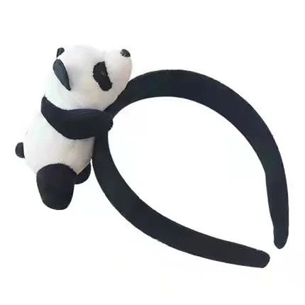 Aikuiset lapset pehmoiset pandapanta hiuslenkit rannekorut rintaneula hiusneula pojan syntymäpäiväjuhlat cosplay-asu halloween: Vaaleanpunainen