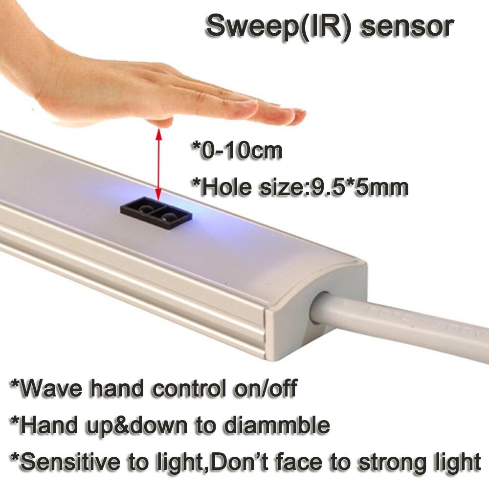 Ir 12v/24v sensor schakelaar handgolfsensor 5a bewegingsschakelaar voor ledstrip ledlamp keukenkast ledverlichting accessoires