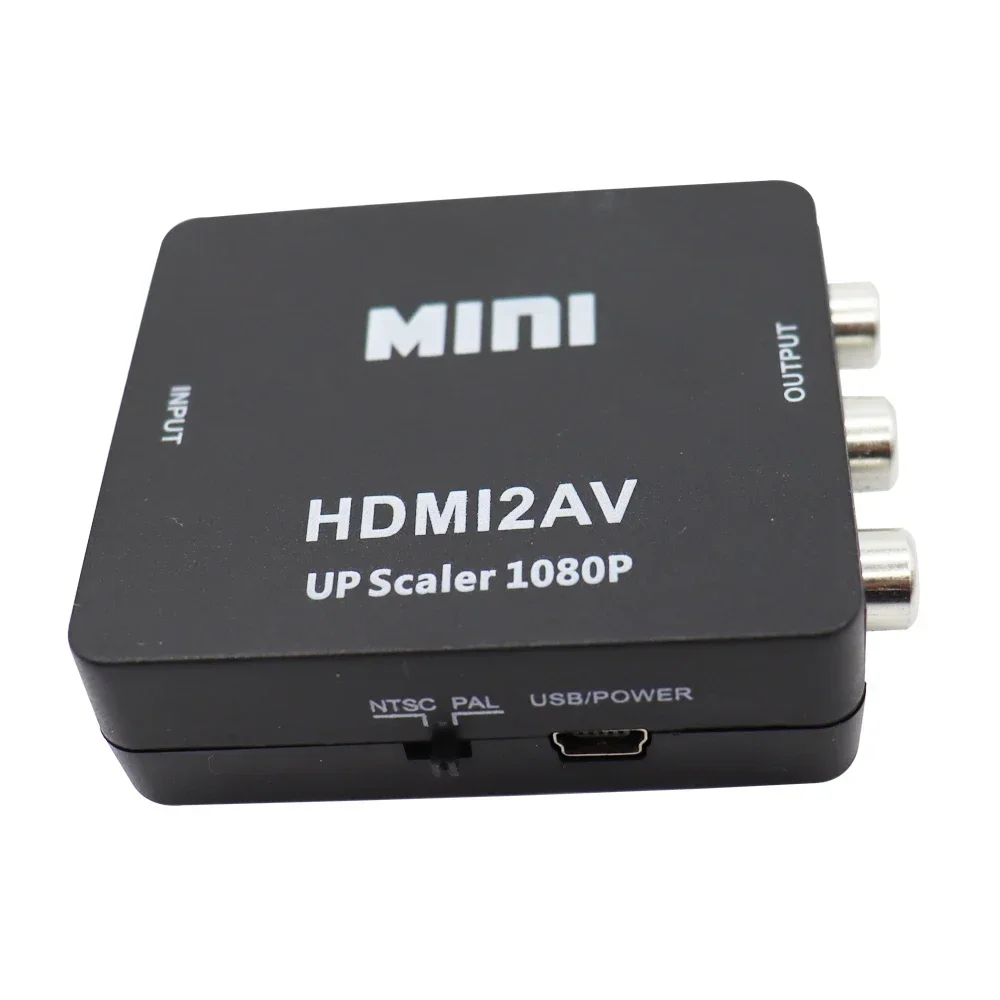 Mini HDMI-kompatibel zu RCA AV/CVBS Verbund Video AV Konverter Adapter HDMI2AV für TV VHS VCR DVD