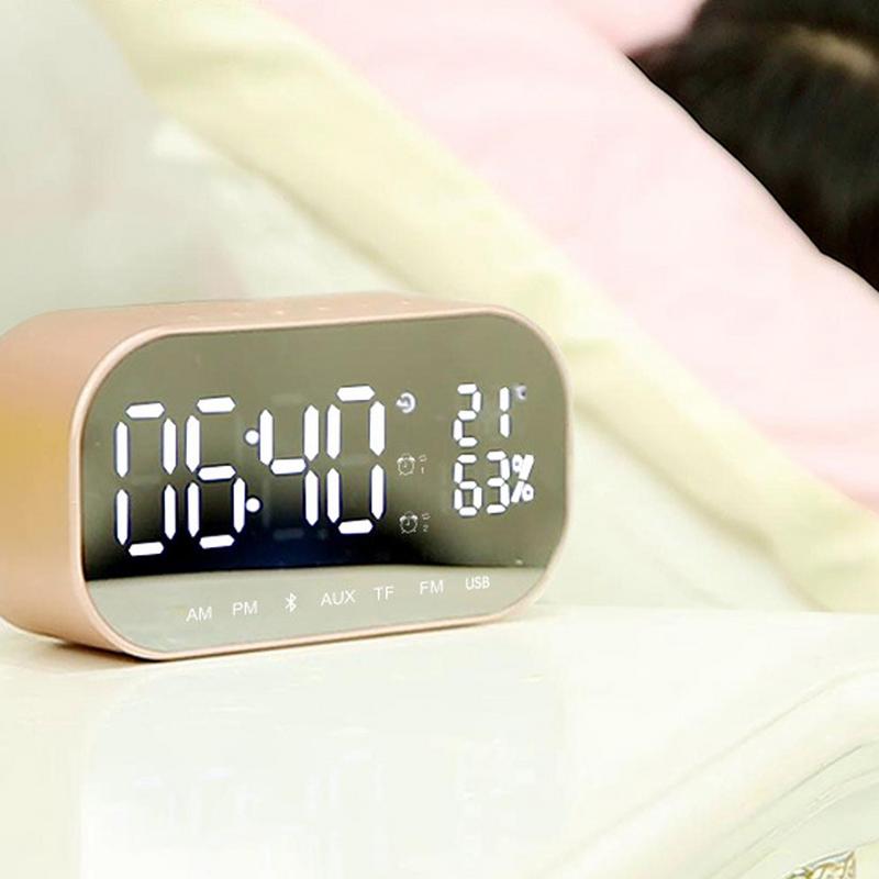 Bluetooth Speaker Wireless Mini Phone Alarm Clock Home Small Sound Computer Car Subwoofer Decoration