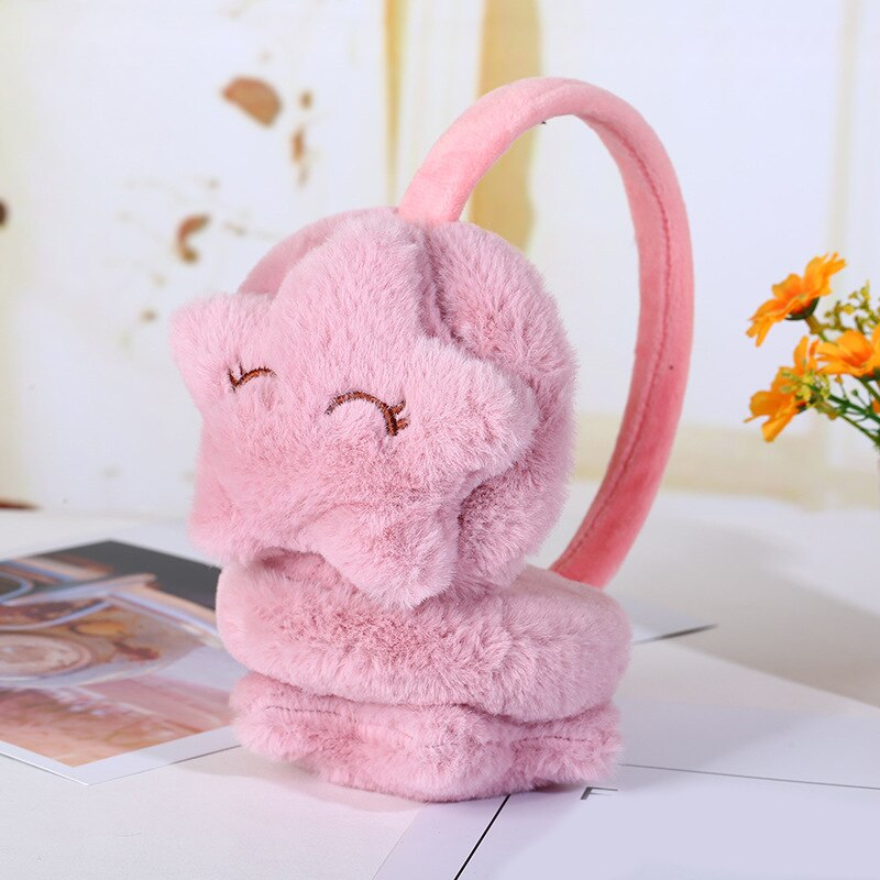 Women Cute Rabbit ears fur winter Earmuffs ear muffs warmers comfort warmuffs warm fur headphones for girls winter accessories: Mint