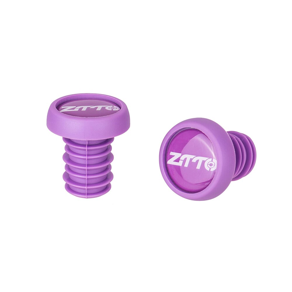 ZTTO 2 pezzi MTB tappi terminali manubrio bici da strada gel di silice tappi manubrio manubrio colorato estremità manubrio tappi tappi: viola