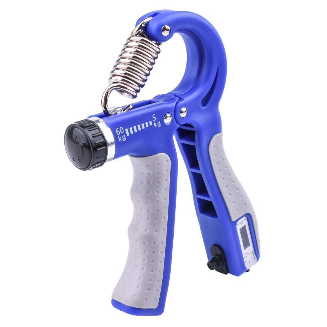 Adjustable Hand Grip Strengthener Count Hand Exerciser Grip Workout Finger Strength Muscle Trainer Non-Slip Handles Wrist Gym: Blue