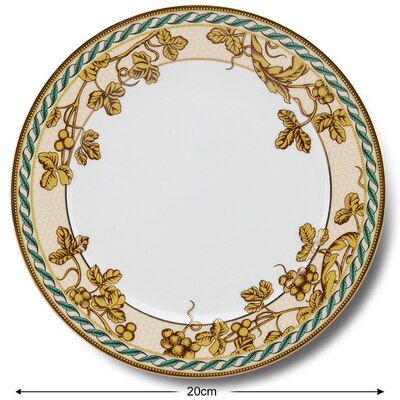 bone china plate Ceramic tableware set steak salad plate Dessert Plate saucer gold bird classic series: 8inch plate