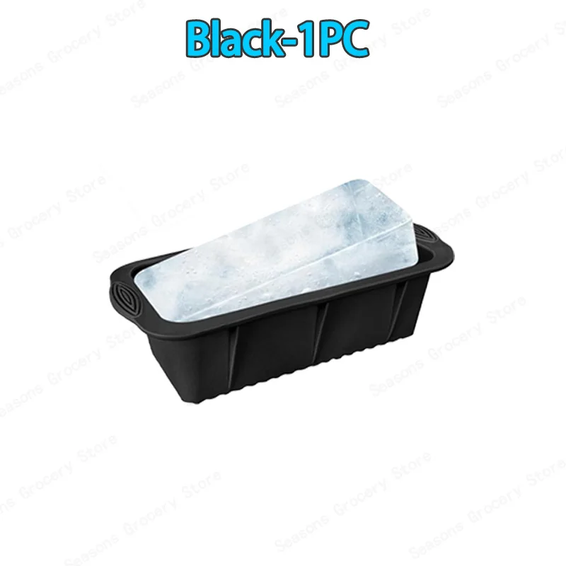 Moldes para cubitos de hielo de silicona Extra grandes, cubo de hielo para baño frío, fabricación de cubitos de hielo, moldes para hornear pasteles, nuevos moldes para cubitos de hielo, 1-10 Uds.: Negro