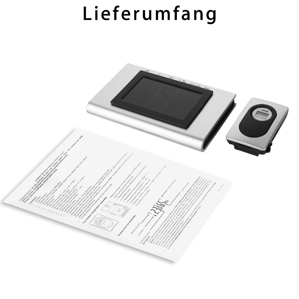 Reloj meteorológico inalámbrico 2 en 1 termómetro higrómetro casero para jardín LCD Digital Interior Exterior estación meteorológica reloj