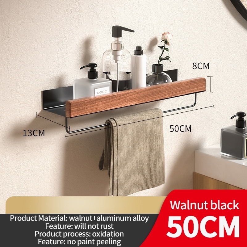 Estante esquinero de material de aluminio y madera, estante de almacenamiento para champú, estante de pared para ducha, organizador de baño, accesorios de baño: Rojo