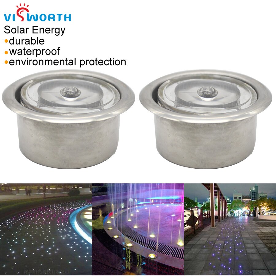 [VisWorth] RGB Solar Power Buried Light Night Light Garden Stair Decor Emergency Lamp IP68 White,Red,Green,Blue,Yellow Garden