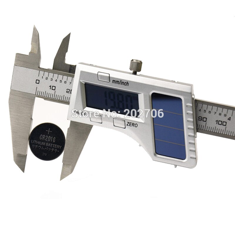 0-150MM Stainless Steel 6 inch Pachymeter Solar Power Digital Vernier Calipers Energy Digital pachometer Gauge Measuring Tools