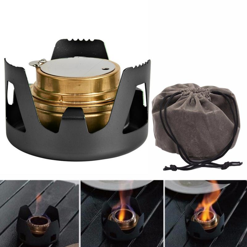 Ultra-light camping stove Spirit Combustor Alcohol Stove Picnic Stove Camping Furnace Camping Portable Folding Picnic BBQ Hiking