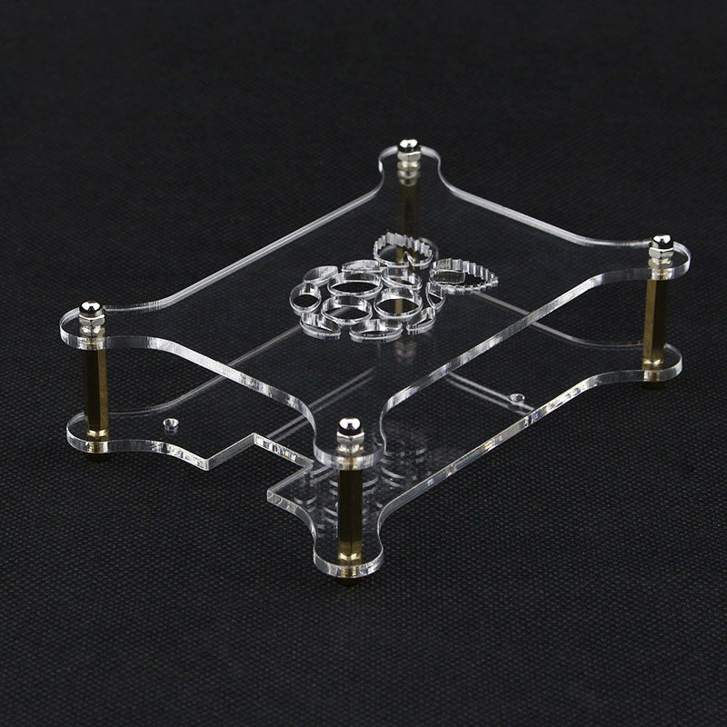 S ROBOT Raspberry Pi 4 Model B Acrylic Case Clear Transparent Shell For Raspberry Pi 3B/3B Plus Case RPI138: 1 layer