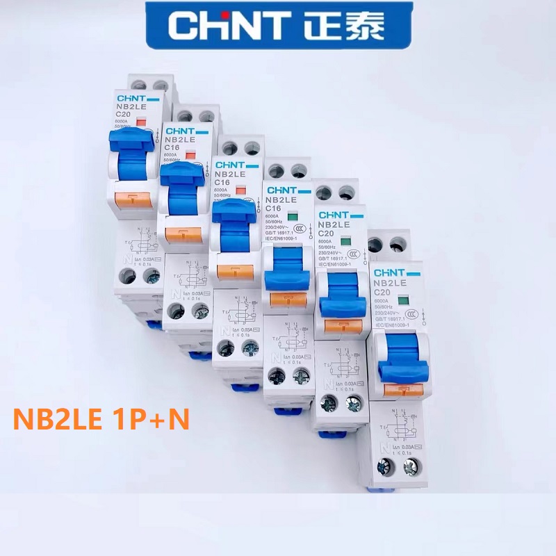 CHINT NB2LE 1P+N interruptor de protección contra fugas disyuntor NB2 AC TYPE RCBO