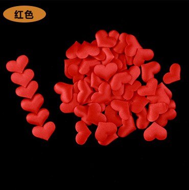 Confettis en forme de cœur pour lit de mariage | Éponge à jeter en forme de cœur, fleurs pour décoration en chambre, pétales à la main, fournitures pour fête de amour, 2cm, 100 pièces: 2cm red