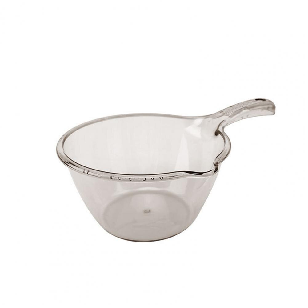 Water Spoon Thickened Anti-skid Long Handle Household Water Scoop for Yard: Transparent Grey