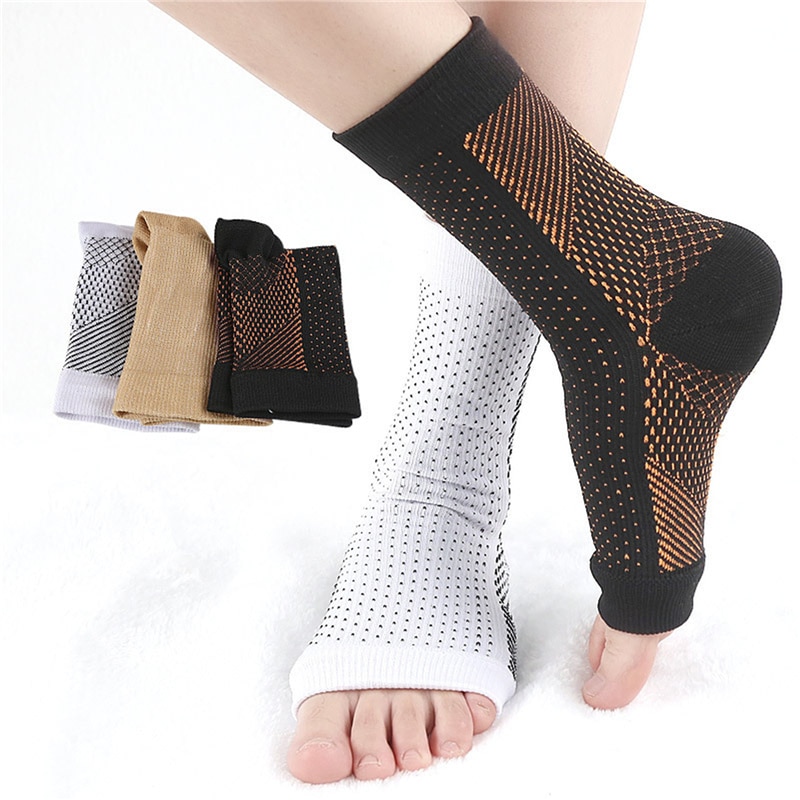 Foot Anti Fatigue Compression Socks Ankle Support Sleeve Circulation Relif Pain Sport Running Socks Open Toe
