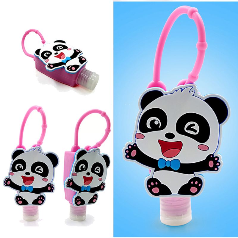 Cute Kids 30ml Empty Travel Bottle Hand Sanitizer Holder with Silicone Case Leak Proof Refillable Portable Containers