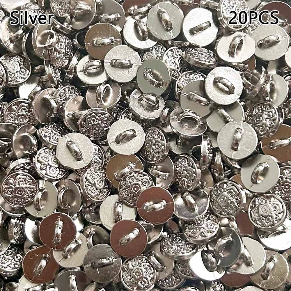 20 szt. Nowe 7mm Kwiatowe Klamry Metalowe mini retro Starożytne Guziki Ręcznie Robione Klamry robić Płaszczy dla Lalek DIY Akcesoria robić Ubranek dla Lalek: Antyczna miedź