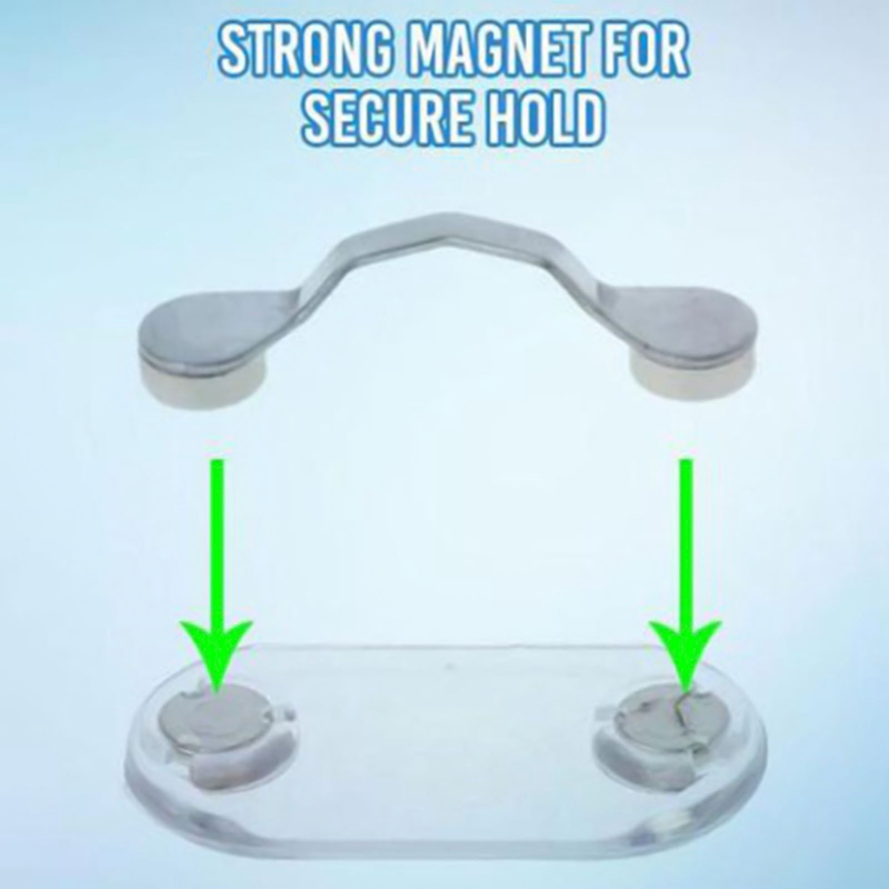 Magnetisk hängande glasögonhållare nål broscher multifunktions bärbar klädklämma spänne avtagbar hörlursbricka hållare