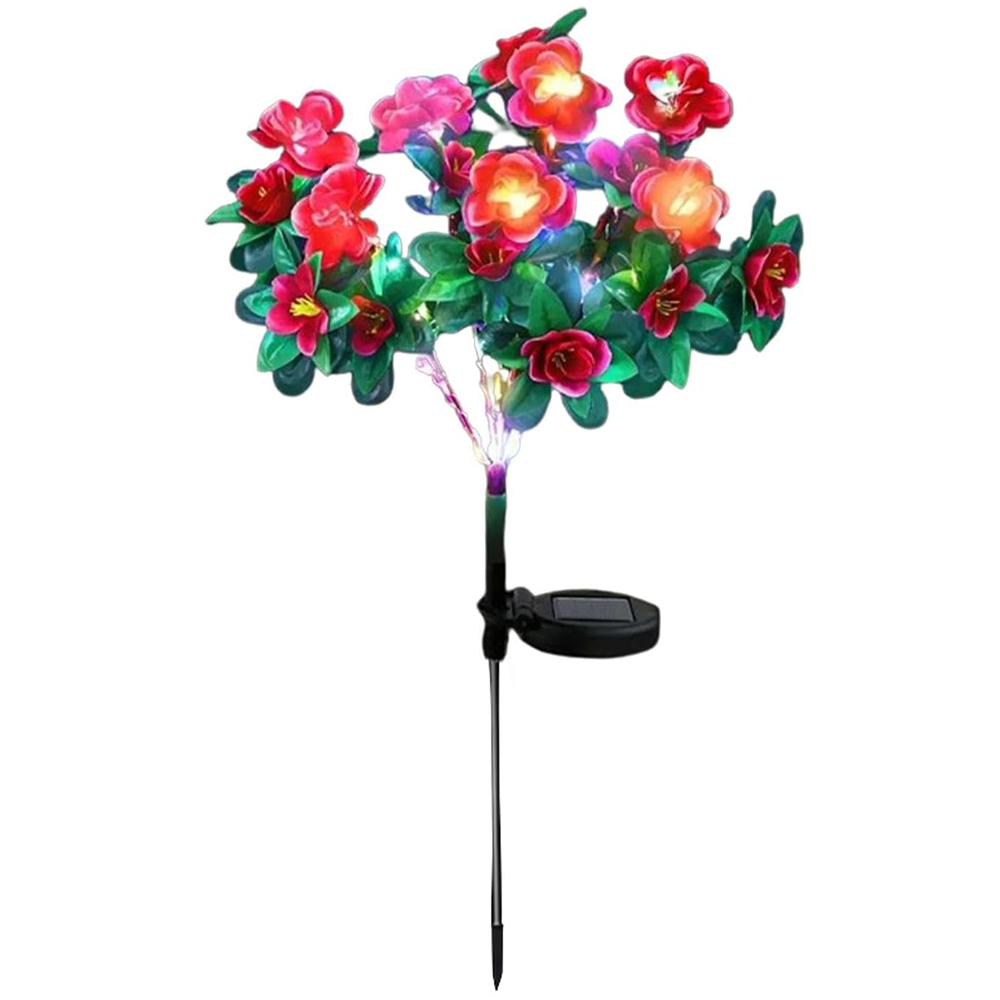 Led-solcellelampe vanntett azalea-solcellelampe utendørs dekorativ for hage, plen, stibelysning, bryllupsdekor: Oransje