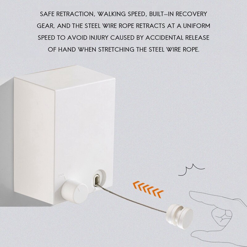 Punch-Free Invisible Clothesline Telescopic Automatic Wall-Mounted Indoor Hotel Stainless Steel Balcony Drying Rack
