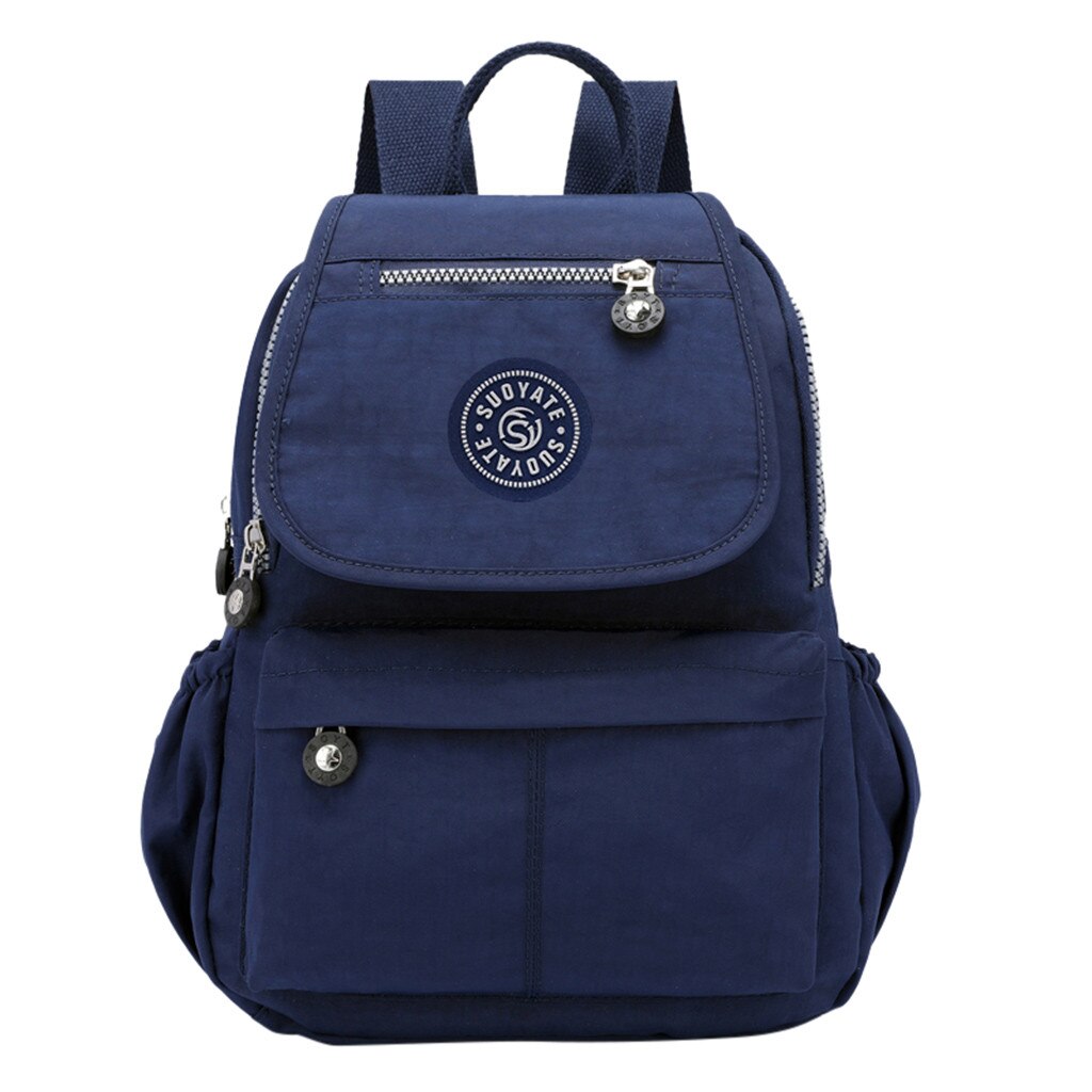 Vrouwen Waterdichte Rugzak Multifunctionele School Meisje Rugzak Nylon Reizen Rugzakken Mochila Escolar Feminina # T2G: Dark Blue