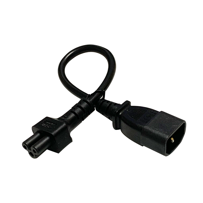 0.3M 3*0.75mm Square C14-C5 IEC320 C14 Male Plug To C5 Female Power Extension Cable Cord Power Adapter Wire 10A/250V