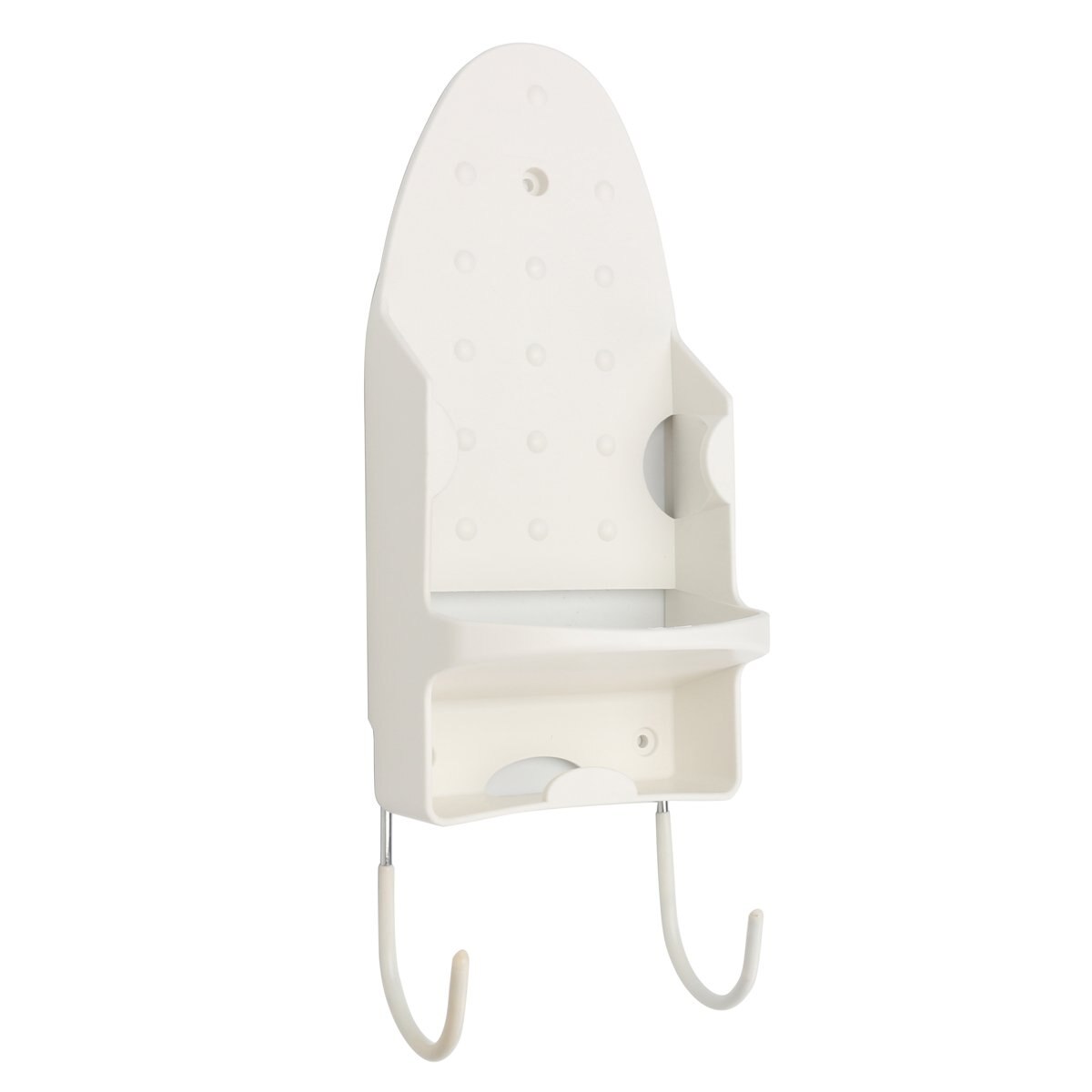 White/Black Ironing Board Storage Over The Door Hook Iron Holder Home Laundry Wall Mounted Rack Hotel: White