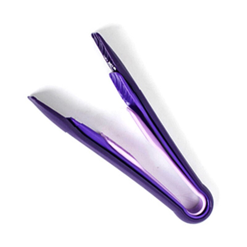Color bread clip three piece set food grade PP plastic food clip vegetable clip kitchen plastic food cake: Purple