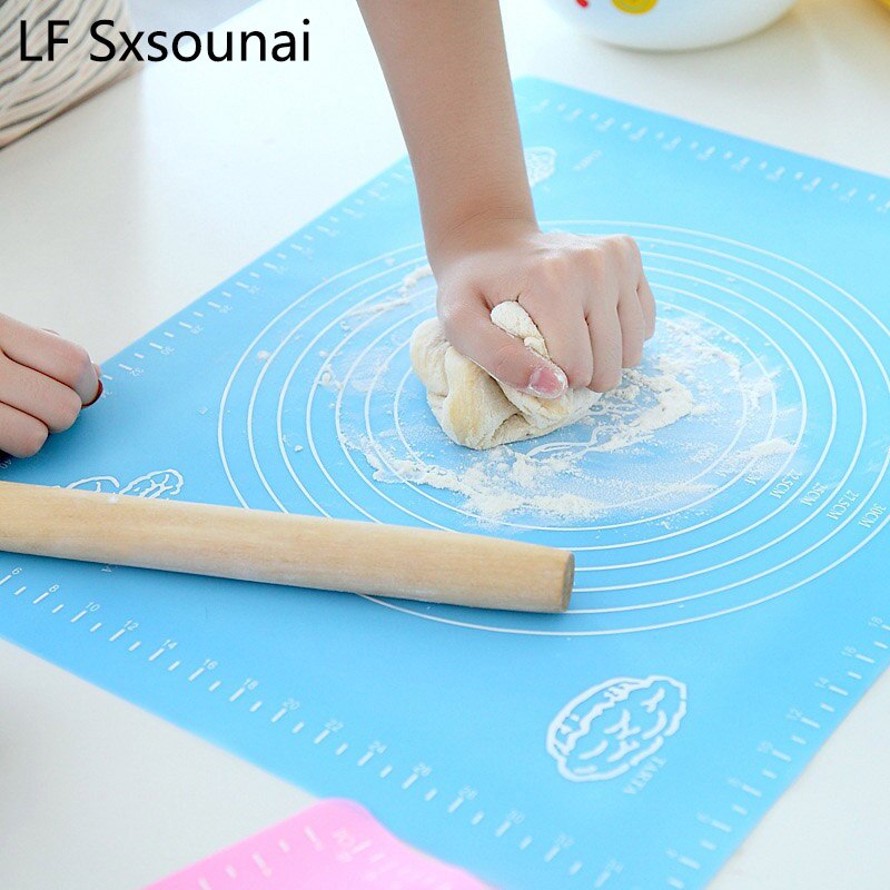Alfombrilla de silicona para hornear de Sxsounai para hacer masa de Pizza utensilios de cocina para pastelería herramientas de cocina utensilios para hornear accesorios para amasar