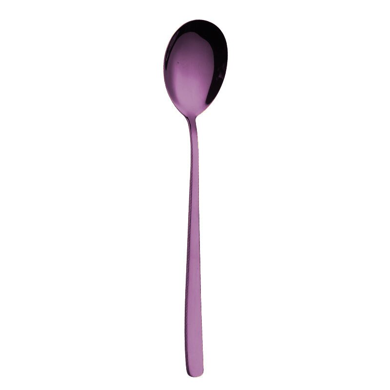 Thuis Rvs Regenboog Lange Steel Vork Klassieke Ijs Scoop Dessert Fruit Vork Thee Koffie Mengen Lepel Servies: 13