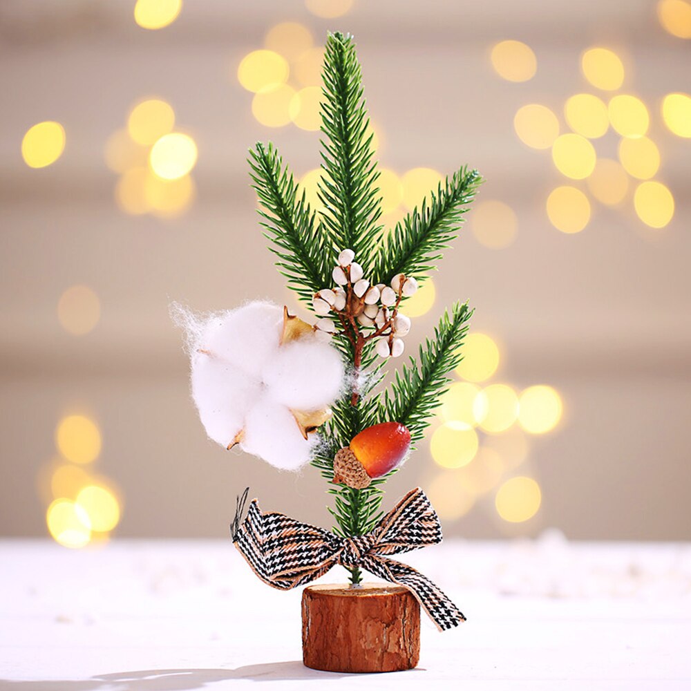 Christmas Decoration 25cm Mini Christmas Tree Office Bedroom Desktop Ornaments For Scene Decor Props Creativity Year