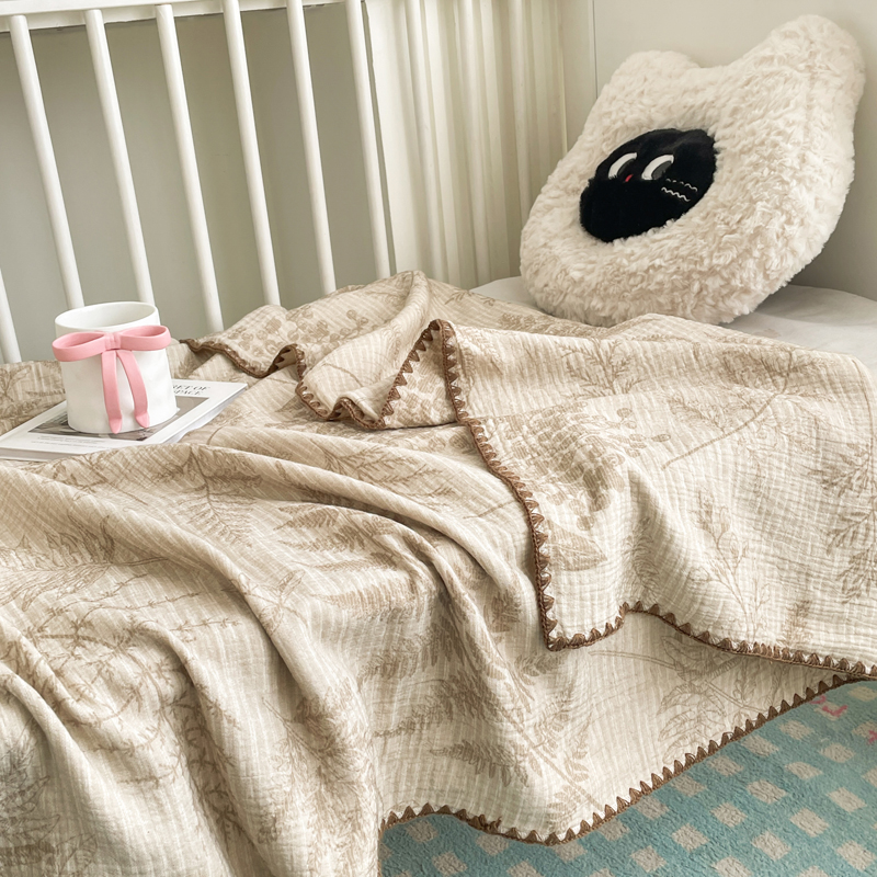 Sommerdecke mit Decke aus faltigem Garn, dünne Decke, geeignet für Schlafzimmer, Wohnung, Sofadecke: 100x140cm / Orange